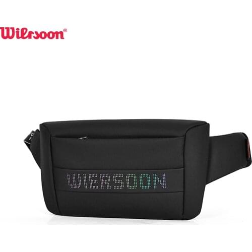 WIERSOON Waterproof Man Waist Bag Fashion Chest Pack Outdoor Sports Crossbody Bag Casual Travel Bag