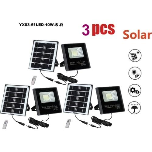 3pcs smart on at night Solar Lights Outdoor Separable Light for Garden Security Waterproof Wireless Wall Lamp seperable panel in