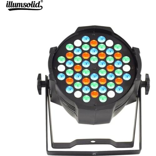 LED Stage Lights 54x3w RGBW PAR LED DMX Stage Lighting Effect DMX512 Master Slave Led Flat for DJ Disco Party KTV