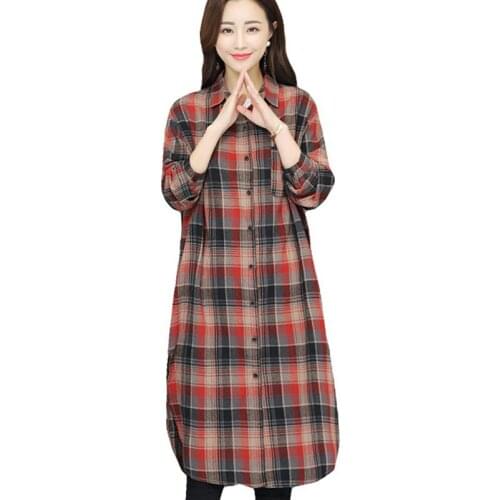 Trench Coat Women New 2020 Spring Summer Thin Coat Long Sleeve Single-breasted Lattice Lady Sun Protection Clothing Outerwear