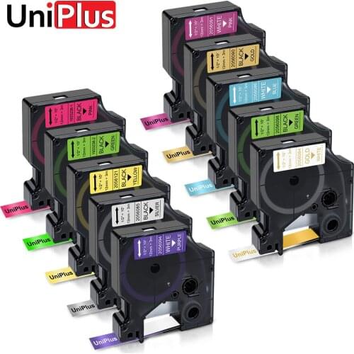 UniPlus 12mm Glitter Label Tape Replace Dymo D1 Label Printer White on Shiny Pink 2056091 Tape 12mm for Dymo MobileLabeler 120P
