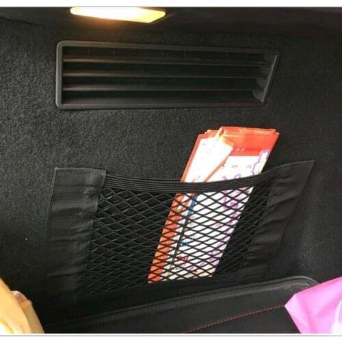 Car Back Rear Mesh Trunk Seat Elastic Universal Storage Bag For Citroen C3 C4 C5 DS3 DS4 DS5 DS6 C1 C2 C6 C8 Fiat 500 Saab