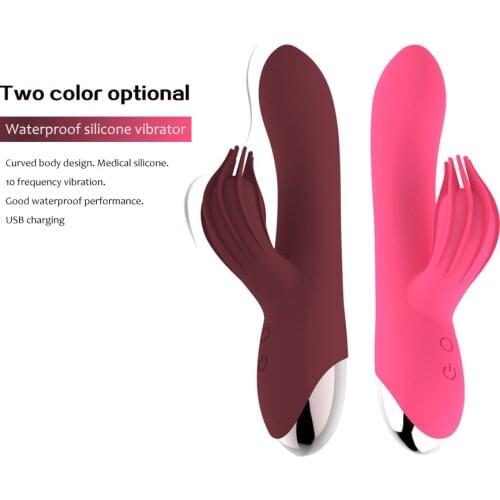 Vibrator G-spot 10 Speed USB Rechargeable Powerful Dildo Rabbit Vibrator for Women Clitoris stimulation Massage Adult sex toys