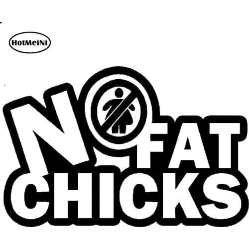 HotMeiNi 15*10cm "No Fat Chicks Vinyl Decal Car Sticker Window Wall Car Bumper Jdm Euro Dope Funny " Black/Sliver