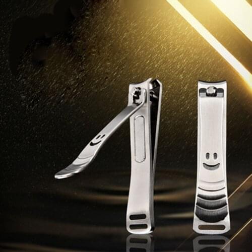 Good Quality 1pc Smiley Nail Clippers High-grade Stainless Steel Sanding Trumpet Cute Toe Manicure Nail Scissors Tool