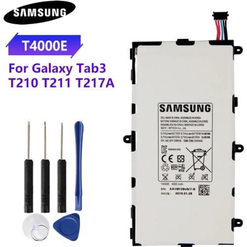 100% Original Tablet Battery T4000E T4000C T4000U For Samsung GALAXY Tab3 7.0 T210 T211 T2105 T217A Genuine Batteries 4000mAh