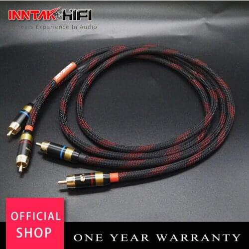 2Pcs/Pair 4N-OFC Professional Audio Grade RCA Cable Male RCA to RCA HIFI Audio Cable 0.2M- 5M NO1054