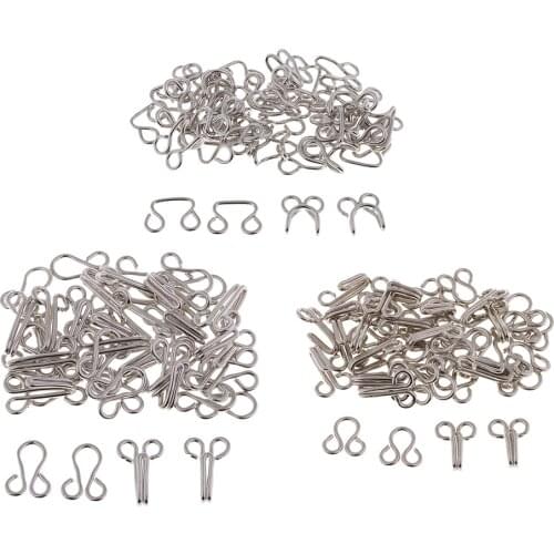 20 Sets Metal Sewing Hooks and Eyes Closure for DIY Bra and Clothing Pants Dress