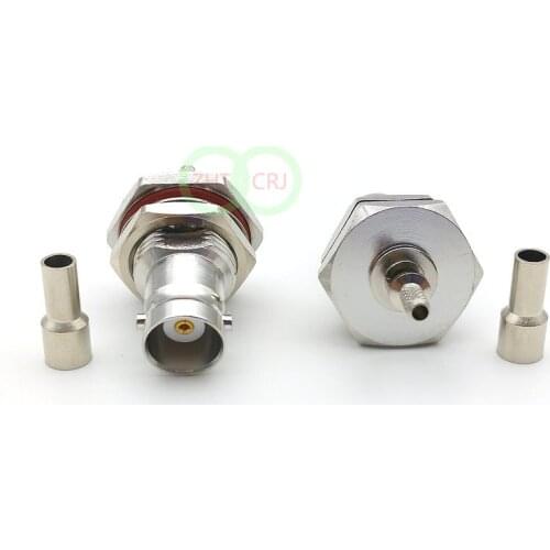 20pcs BNC female crimp RF connector BNC female crimp plug for RG316 RG174 LMR100 coaxial cable