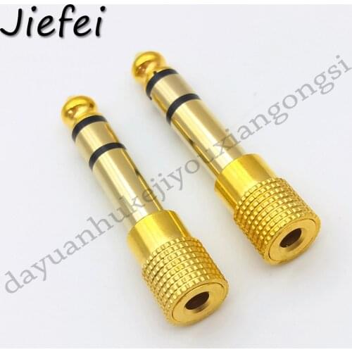 3Pcs New Jack 6.35mm 1/4" Male To 3.5mm 1/8" Female Audio Converter 6.35 to 3.5 stereo terminal plug headphone adapter