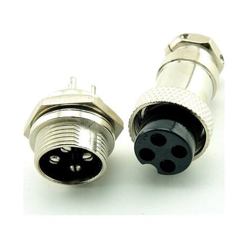 4PIN 16mm GX16-4 core aviation plug cable connector plug + socket 5 pairs