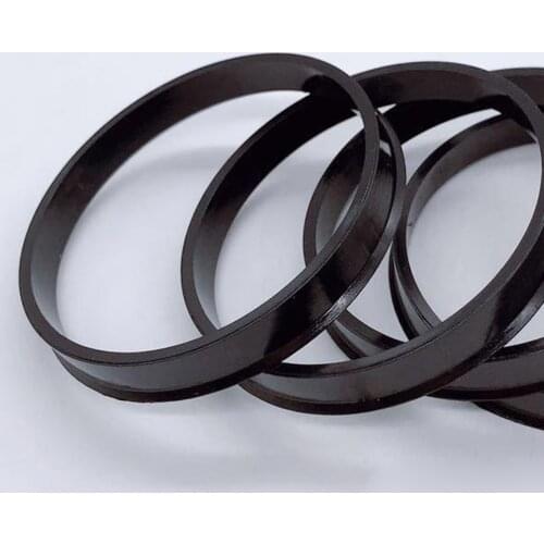 4 pcs Car Hub Centric Rings Wheel Bore Center 66.6-57.1mm - 4pcs Black Plastic for Most Car