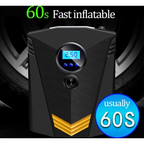 Car Tire Inflatable Pump 12V Digital Electric Air Compressor Portable Auto Tyre Inflator Repair Tool Box Car Tire Tyre Inflator