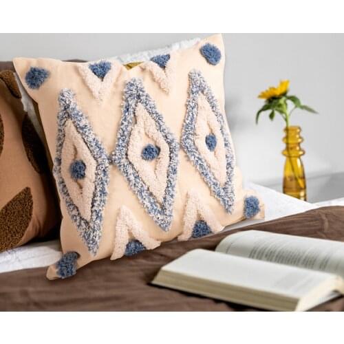 Tassels Cushion Cover Decorative Handmade Square Throw Pillow Case Sofa Pillowcase Cover Home Decor for living Room Bed 45x 45cm