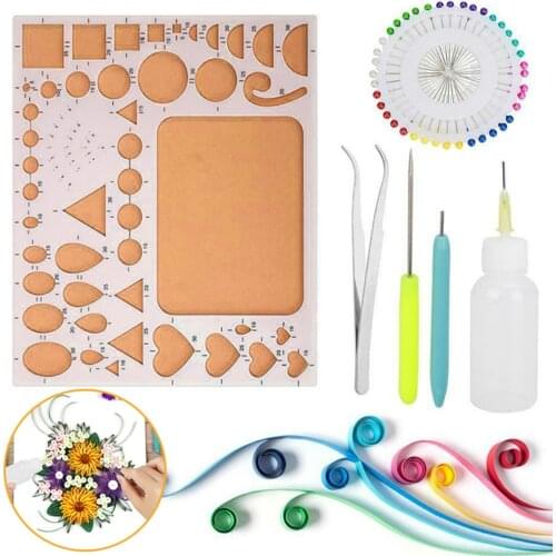 Diy Paper Quilling Tools Kit Template Mould Board Pin Needles Tweezer Hamdmade Crafts Paper Decoration Tool