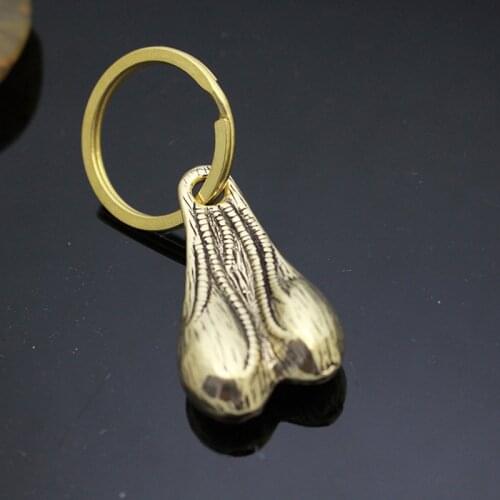 EDC Knife Beads Solid Brass Bull Balls Keychain Copper Key Ring Zipper Pull Multi Tools Outdoor Camping Equipment Gift Survival