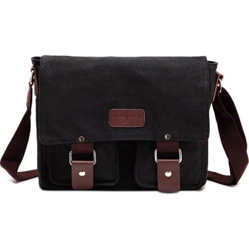 Canvas Bag Retro Shoulder Bag Casual Cross-Section Men And Women Messenger Bag