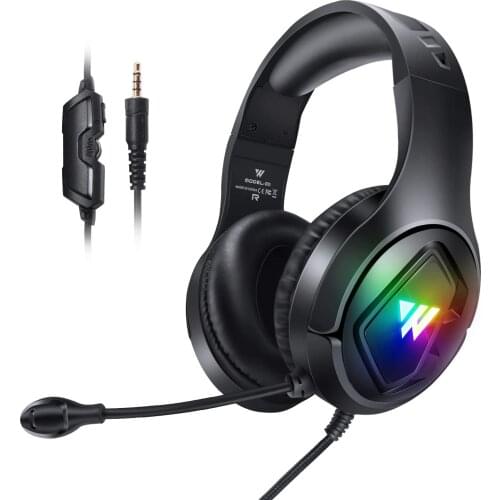 WINTORY M1 RGB gaming headset-PS4, Xbox One and laptop-Zwart