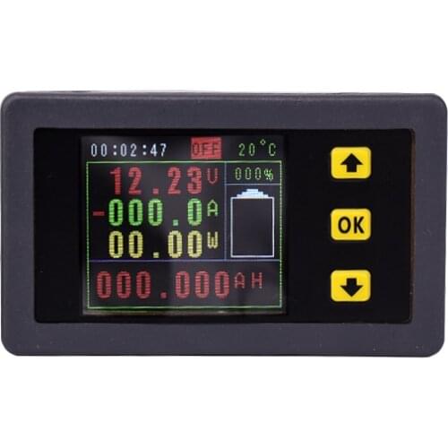 VA7520S 120V 200A voltage and current meter Car battery monitoring 12V 24V 48V battery Coulomb counter VA meter