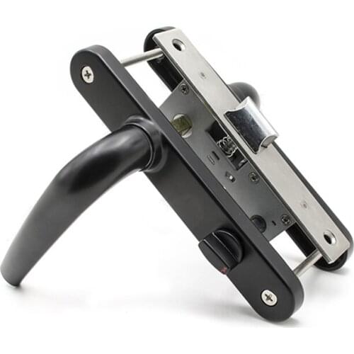 Insulated Aluminum Alloy Flat Door Kitchen Bathroom Balcony With Safety 65x25 Simple Passage Door Lock