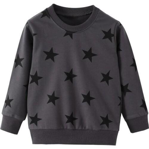 Jumping Meters Children Sweatshirts With Stars Printed Autumn Winter Boys Girls Top Fashion New Shirts Long Sleeve Tops Boys
