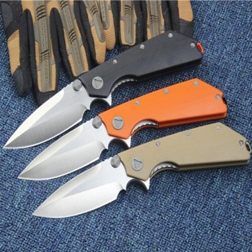 Mict DOC Death of Contact Pocket Folding Knife D2 Blade G10 Handle Tactical Rescue Hunting Fishing EDC Survival Tool Knives