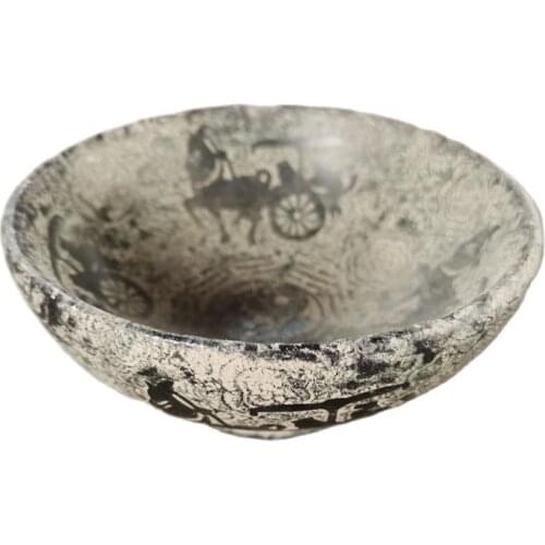 Chinese Old Jade Collection Carved Pattern Old Jade Bowl