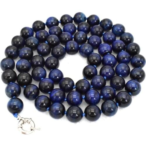 Beautiful 14mm Round Blue Beads Necklaces 36" 50"