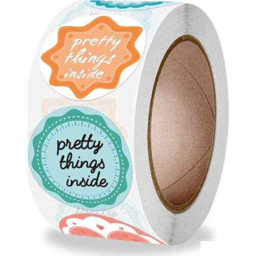 Pretty Things Inside Stickers Lable Stickers For Wedding Party Gift Package Envelope Seal Decoration Stickers
