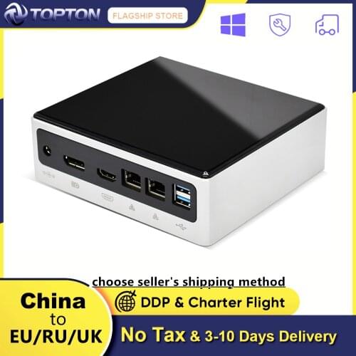 10th Gen 2 Lan Mini PC Intel i7-10510U i5-10310U i3-10110U 2*DDR4 M.2 NVMe NUC Computer Win10 Pro Linux WiFi Type-C DP 4K HTPC