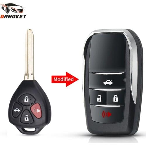 Dandkey 2/3/4 Buttons Modified Flip Key Shell Replacement Remote Case For Toyota Scion Corolla RAV4 Camry Avlon 2015 2016 2017