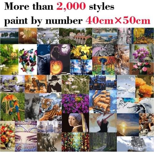 Mileelife Paintting By Numbers for Kids Adults DIY Beginner Oil Painting Kit Home Decoration