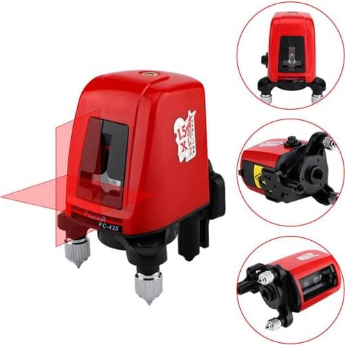 New 2 Red Cross Line 1 Point FC-435 Horizonatal Vertival 360 Rotary Self- Leveling Nivel Infrared Ray Diagnostic Tools