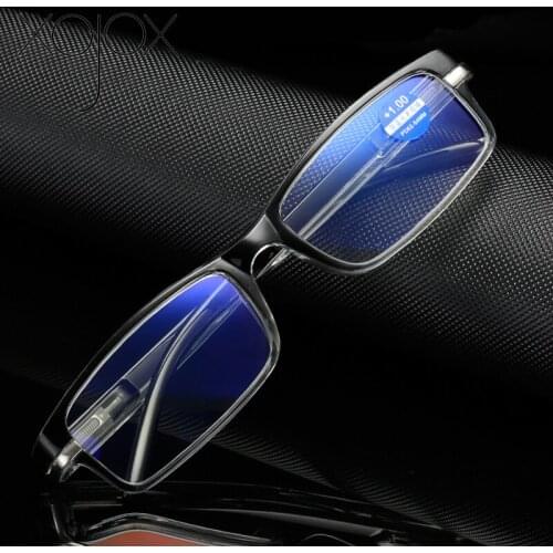 XojoX Square Reading Glasses Women Men Computer Anti-Blue Light Hyperopia Eyewear Prescription Eyeglasses +1.5 2.5 3.5 4.0