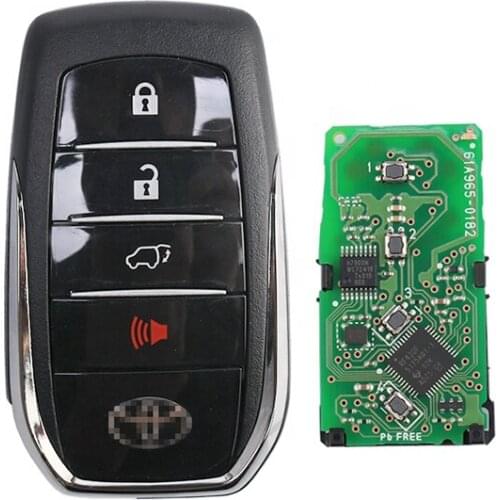 Original Keyless 4 Button 433 Mhz 8A Chip Remote Smart Car Key Shell Without Blade For Toyota Fortuner 2015 - 2018 Car Key