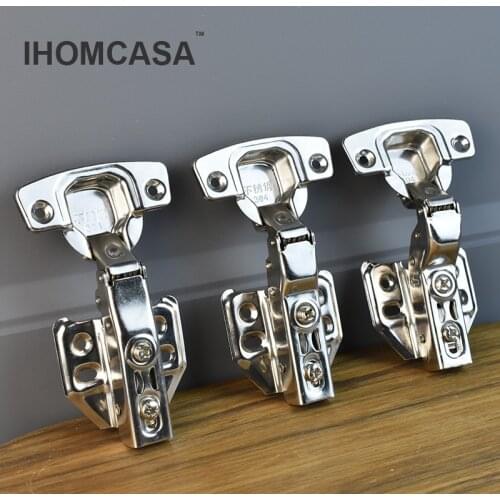 1PCS Quality Stainless Steel Hinge Hydraulic Cabinet Door Hinges Damper Buffer Soft Closer Kitchen Cupboard Furniture Fittings