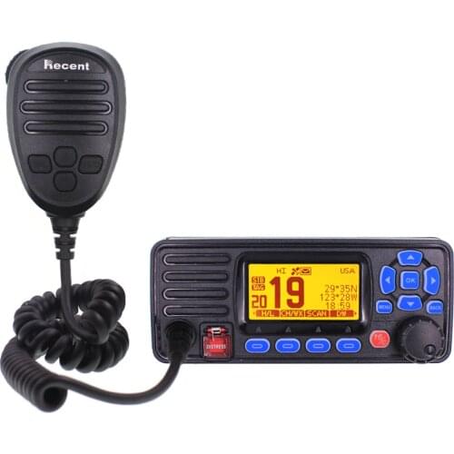 Recent RS-509MG 25W VHF 156.000-162.000MHz Fixed Marine Radio with GPS Walkie talkie IP67 Waterproof Mobile Boat VHF Radio Stati