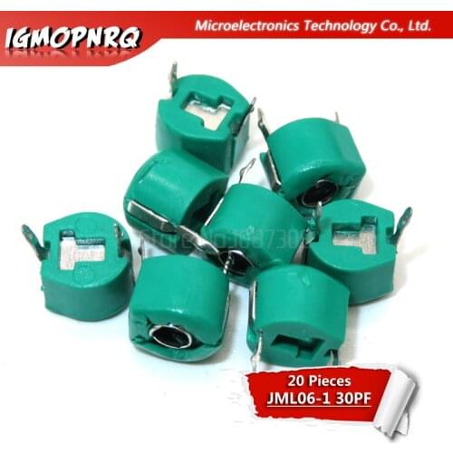 20pcs 30P 30PF 6mm JML06-1 DIP trimmer Adjustable capacitor
