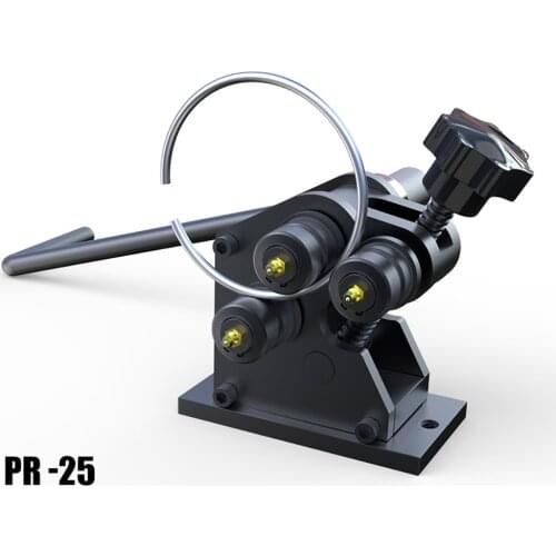Manual Three-Roller Gear Drive Bending Machine Plate Steel Metal Ring Roller Bender Hand-Cranking Curved Arc Rolling Machine