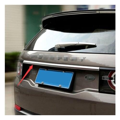 Silver Chrome ABS plastic Tail Rear Trunk Lid Lift Gate Molding Handle Cover Trim 1pcs For Land Rover Discovery Sport 2015 2016