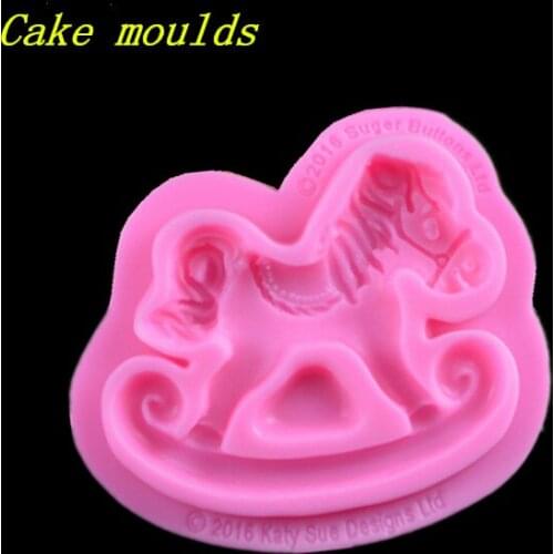 94*70*10mm Rocking horse shape silicone mold fondant cake chocolate decoration mould baking tools DIY craft mold