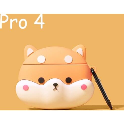 Mini Pro 4 Cases cute cartoon Dog Accessories Silicone Earphone Cover Pro4 TWS Case Fundas