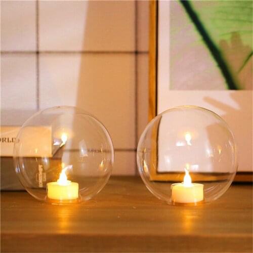 Nordic Ball Glass Candle Night Lights Bedroom Girl Room Bedroom Gift Table White Lamps Christmas Day Decoration Lights