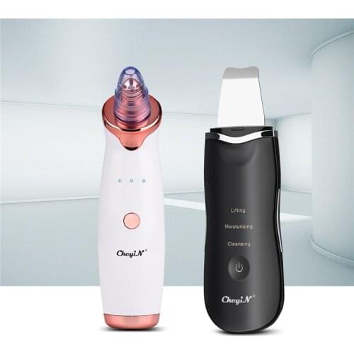 Ultrasonic Vibration Facial Skin Scrubber Diamond Dermabrasion Vacuum Blackhead Remover Pore Deep Cleaning Device Skin Care Kit