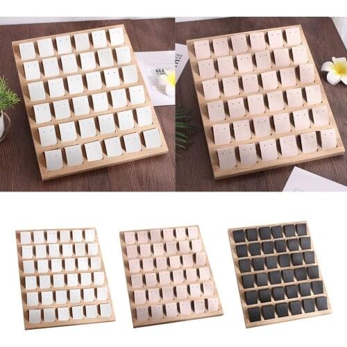 36 Pair Earring Cards, Velvet/Leatherette Bamboo Earrings Display Card Holder for Jewelry Accessory Display, 3 Colors
