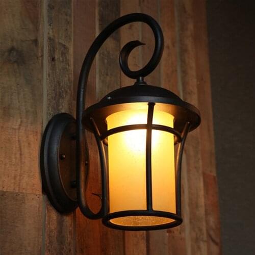 Waterproof courtyard lamp outdoor decoration wall lamp American style retro garden exterior wall balcony wall lamp