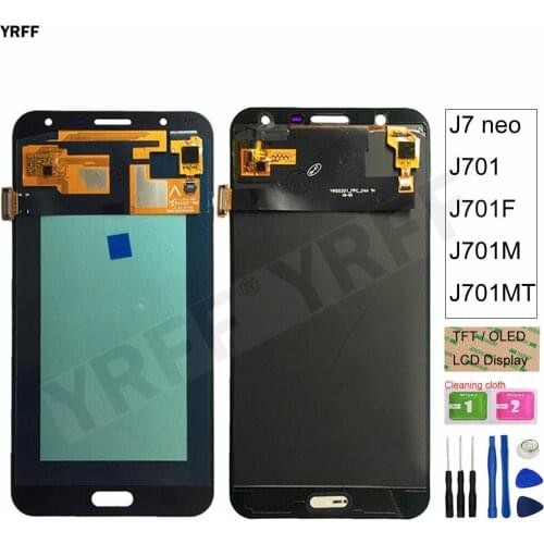 OLED J701 LCD For Samsung Galaxy J7 neo J701 J701F J701M J701MT lcd Display Touch Screen Digitizer Assembly Repair Parts