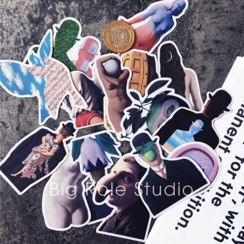 15PCS Magritte art Stickers Crafts And Scrapbooking stickers kids toys book Decorative sticker DIY phone sticker