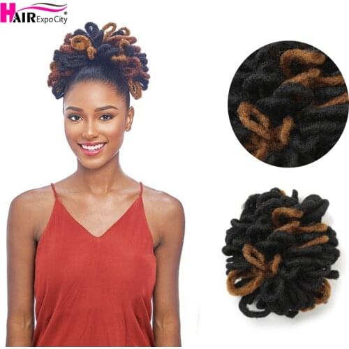 20.5" DreadLocks Chignon Afro High Puff Synthetic Hair Bun Ponytail Clip In Hair Extentions Drawstring Ponytail Hairpieces