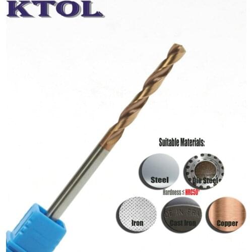 3.1-4.0mm Hard Metal Drill Bits for Steel Drilling Iron 5D HRC50 Solid Carbide Titanium Coated Twist Drill Bit Set Cutting Tools